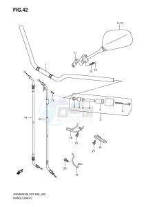 GSX650F (E3-E28) Katana drawing HANDLEBAR