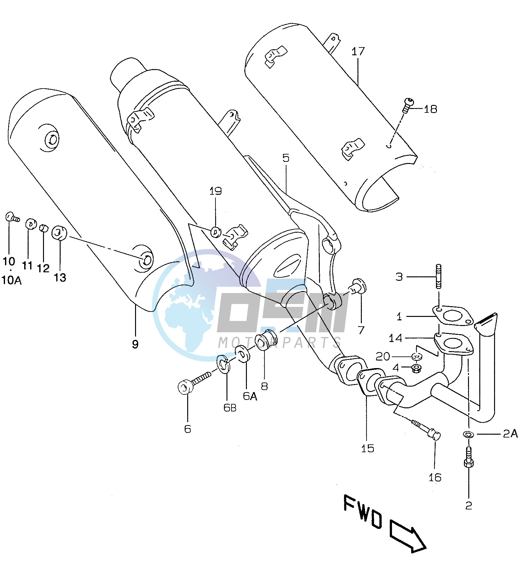 MUFFLER (model K1, except P26 and AY50 P39 )