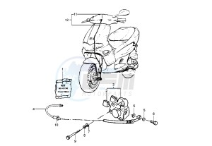 Runner VX-VXR 125-200 125 drawing Front brake caliper