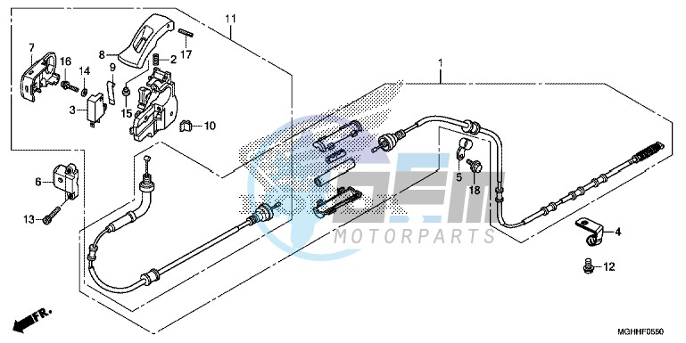 PARKING BRAKE LEVER