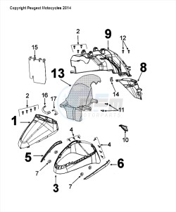 DJANGO 50 4T ALLURE drawing MUDGUARD