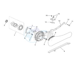 YP R X-MAX ABS 125 drawing CAMSHAFT AND TIMING CHAIN