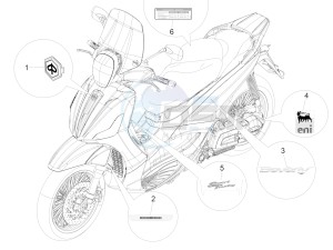 Beverly 350 4T ST ie ABS E4 300 (EMEA) drawing Plates - Emblems