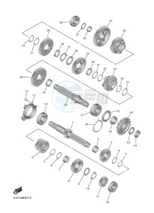 YZF-R6 YZFR6HC 600 YZF-R6 (BN61 BN62) drawing TRANSMISSION