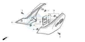 XL600V TRANSALP drawing SIDE COVER