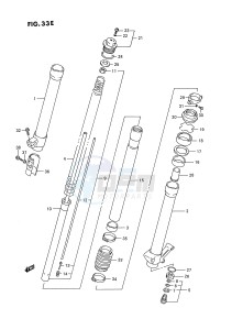 RMX250 (E3) drawing FRONT DAMPER (MODEL T)