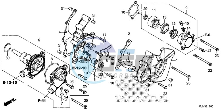 WATER PUMP/CLUTCH SLAVE CYLINDER