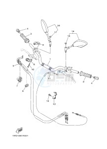 MT07A MT-07 ABS 700 (1XBC) drawing STEERING HANDLE & CABLE