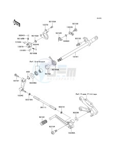 ZX 1000 E [NINJA ZX-10R] (E8F-E9FA) 0E9F drawing GEAR CHANGE MECHANISM