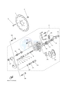 YXM700ES YXM70VPSH (B42N) drawing REAR BRAKE CALIPER 2