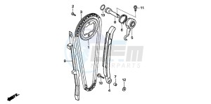 FMX650 FMX650 drawing CAM CHAIN/TENSIONER