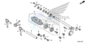 CBR1000RAG CBR1000 - Fireblade ABS Europe Direct - (ED) drawing GEARSHIFT DRUM