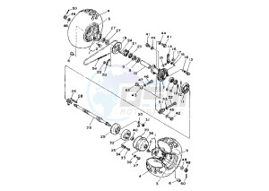 ATV 125 drawing REAR WHEEL