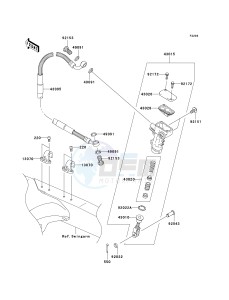 KLX 450 A [KLX450R] (A8F-A9F) A8F drawing REAR MASTER CYLINDER