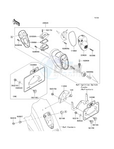 VN 1600 D [VULCAN 1600 NOMAD] (D6F-D8FA) D8F drawing TAILLIGHT-- S- -