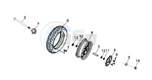 JET 4 50cc drawing FRONT WHEEL