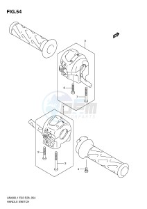 AN400 (E03) Burgman drawing HANDLE SWITCH (AN400ZAL1 E33)