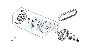 HD 200EVO EFI drawing CLUTCH / V BELT