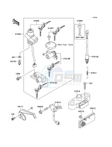 W650 EJ650C6F GB XX (EU ME A(FRICA) drawing Ignition Switch