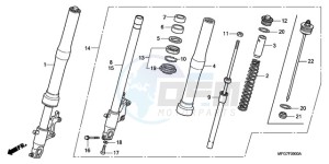 CB600FA39 Europe Direct - (ED / ABS ST) drawing FRONT FORK