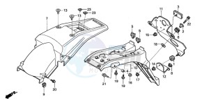 XR250R drawing REAR FENDER (XR250RY-3) (ED)