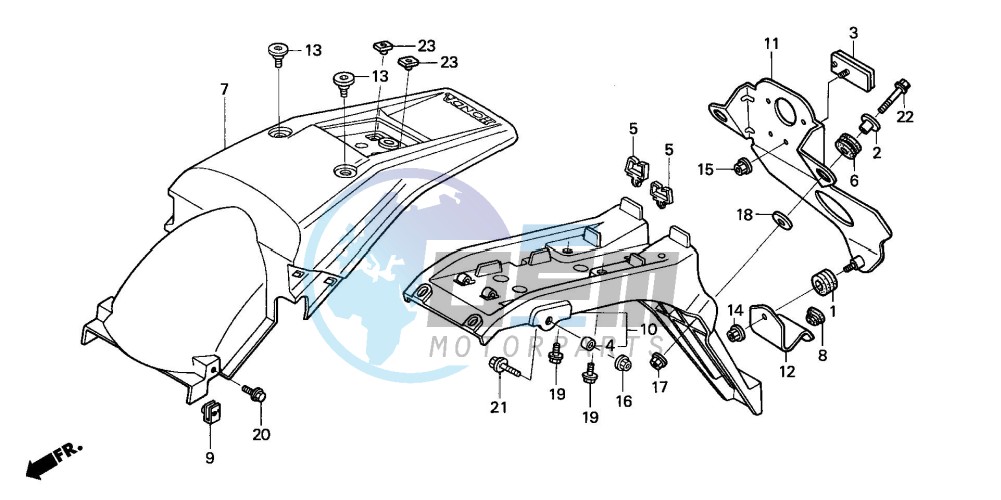 REAR FENDER (XR250RY-3) (ED)