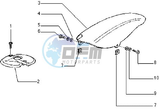 Front and rear mudguard