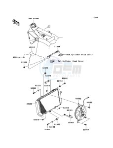 Z750 ZR750L8F GB XX (EU ME A(FRICA) drawing Radiator