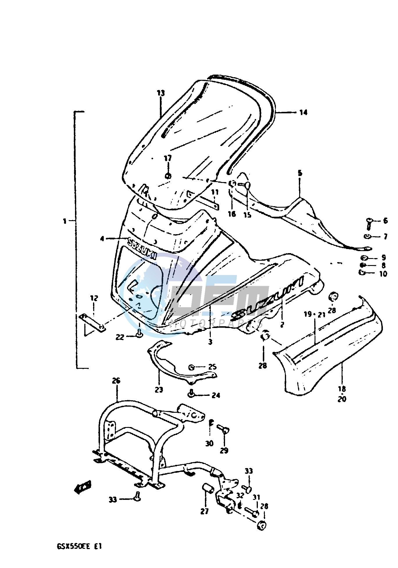 COWLING (GSX550ESD)