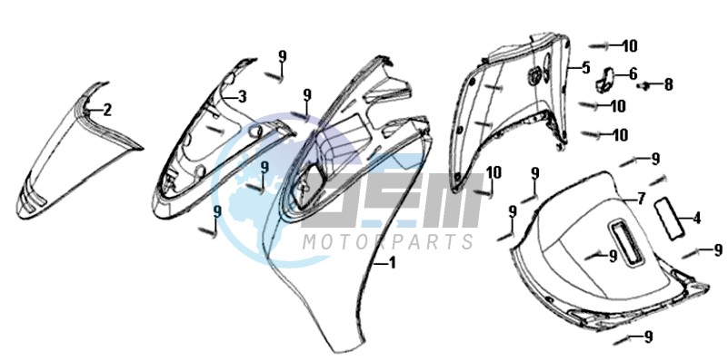 FR PLATE / INNER PROTECTOR / INDICATORS