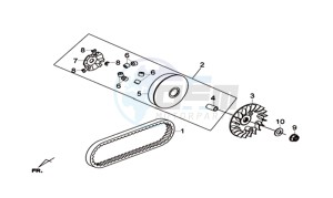 CRUISYM 300 (L8) EU drawing MOVABLE DRIVE FACE