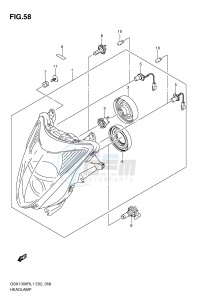 GSX1300R (E2) Hayabusa drawing HEADLAMP (GSX1300RL1 E2)