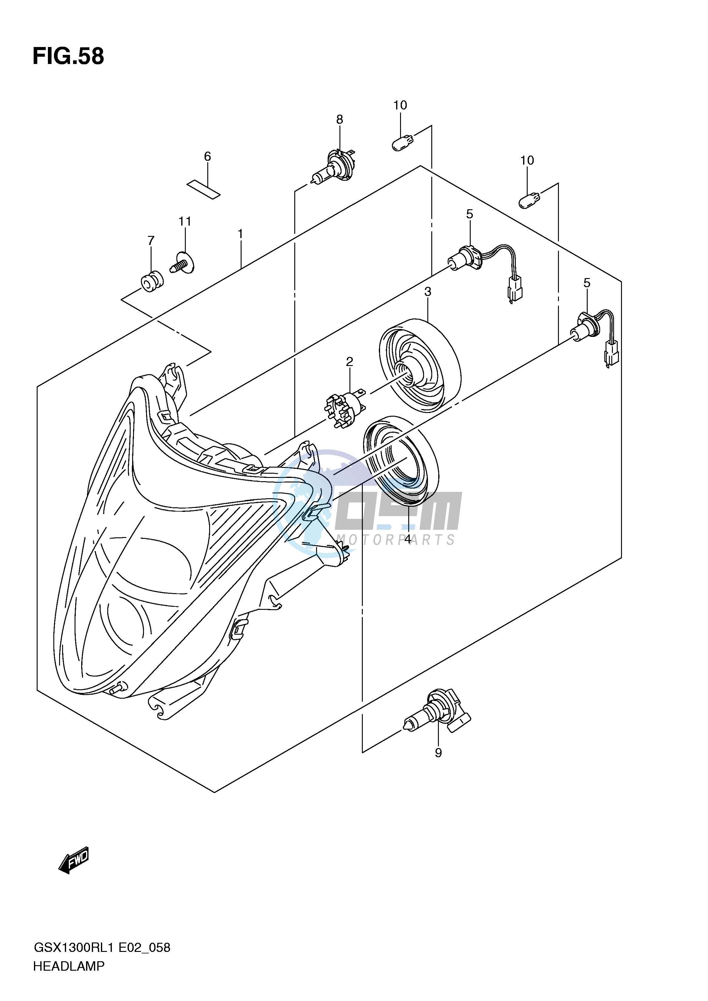 HEADLAMP (GSX1300RL1 E2)