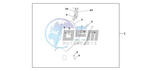 HIGH WINDSCREEN (WITHOUT KNUCKLE VISORS)