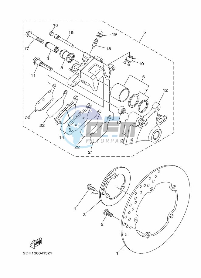 REAR BRAKE CALIPER