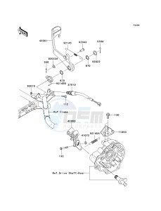 KVF 750 E [BRUTE FORCE 750 4X4I NRA OUTDOORS] (E8F-E9FA) E9FA drawing BRAKE PEDAL