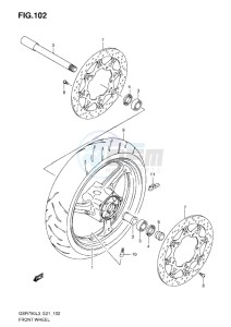 GSR750 drawing FRONT WHEEL L3