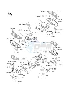 VN 1700 B [VULCAN 1700 VOYAGER ABS] (9FA) B9FA drawing FOOTRESTS