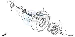 TRX400XC drawing FRONT WHEEL