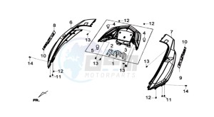 GTS 125I drawing COWLING