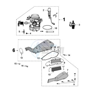 KISBEE MX drawing CARBURETTOR