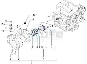 X9 500 drawing Cylinder-piston-wrist pin assy