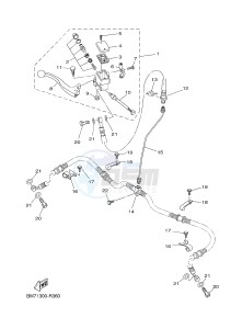 YFM450FWA GRIZZLY 450 IRS (BM81) drawing FRONT MASTER CYLINDER