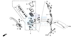 VFR800A drawing FR. BRAKE MASTER CYLINDER (VFR800)