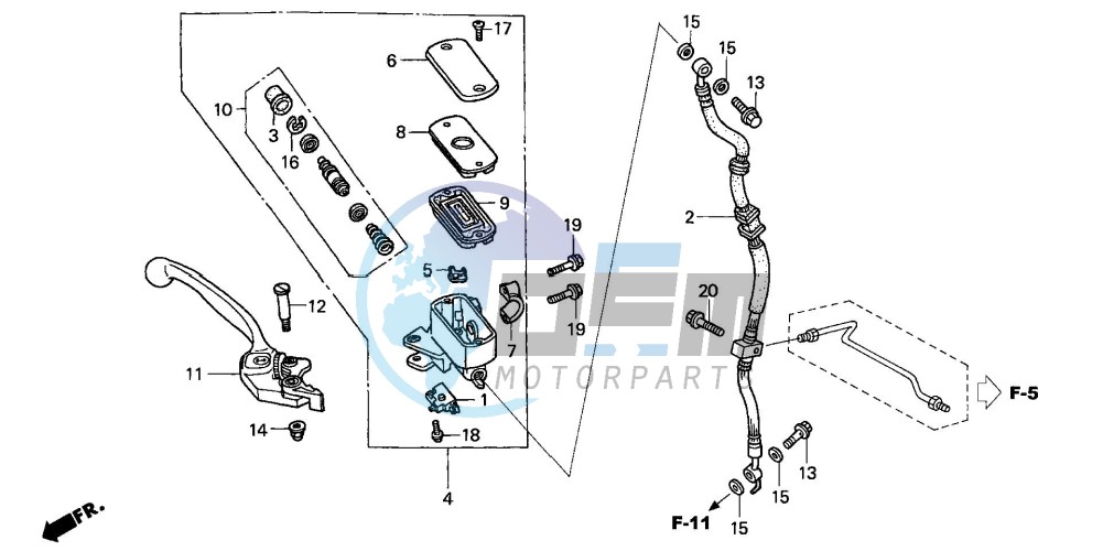 FR. BRAKE MASTER CYLINDER (VFR800)