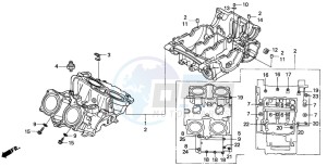 VFR750F drawing CRANKCASE