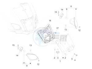 SUPER GTS 125 4T IE ABS-NOABS E3 (EMEA) drawing Rear headlamps - Turn signal lamps