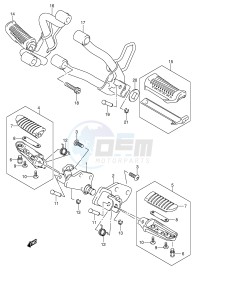 DL650 (E2) V-Strom drawing FOOTREST