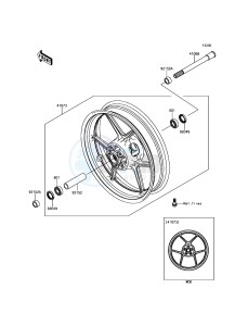 Z800 ABS ZR800BDS FR GB XX (EU ME A(FRICA) drawing Front Hub