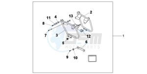 VT750CA9 UK - (E / MKH MME ST) drawing SADDLEBAG MOUNT B